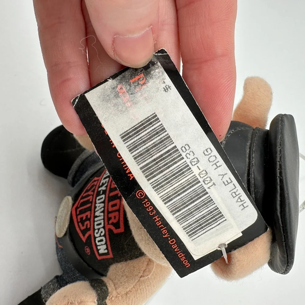 VTG Harley Davidson‎ Plush Pig Hog Biker 1993 Stuffie Toy Deadstock 7in Grunge
